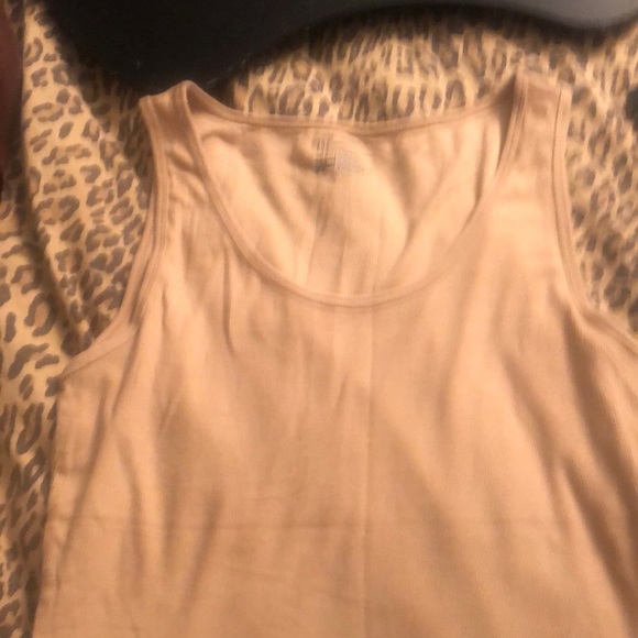 INC International Concepts size XL Tan ribbed scoop neck tank top - Picture 5 of 6